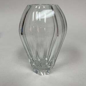 Moser Vase Clear Glass Corsica Panels Almost 6" High